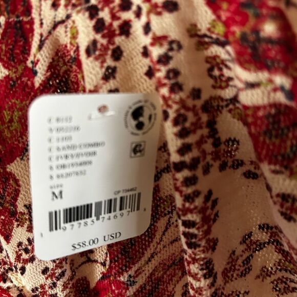 NWT Oh My Baby Tee by Free People in Sand Combo Size: M - Picture 8 of 11